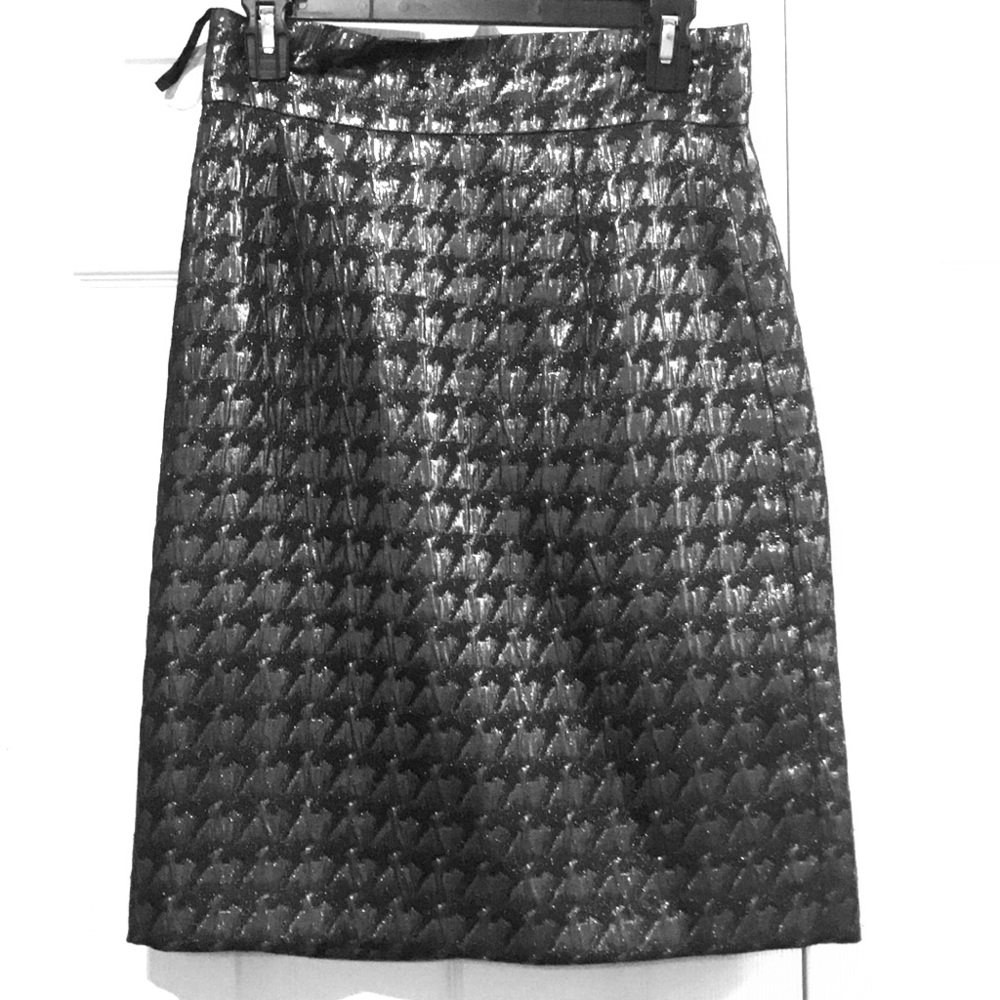 Alex Marie Metallic  houndstooth pencil skirt